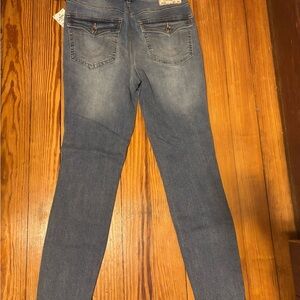 NWT True Religion Halle Raw Hem High Rise Skinny Jeans Size 27 Flap pockets